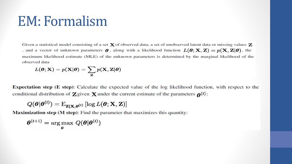 EM: Formalism