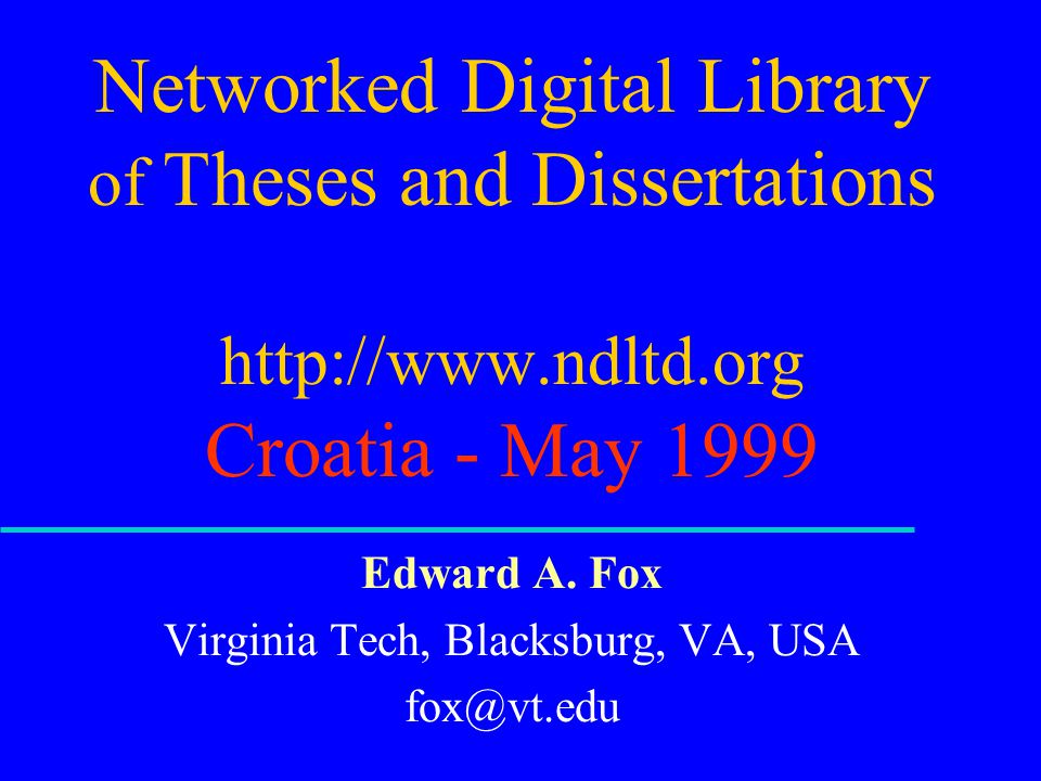 Vt dissertations and theses