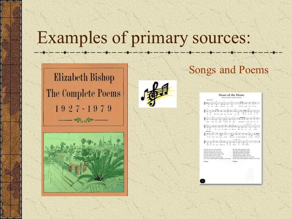 examples of oral sources