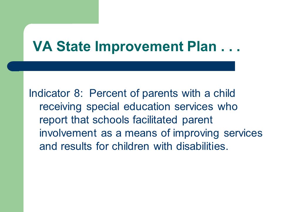 VA State Improvement Plan...