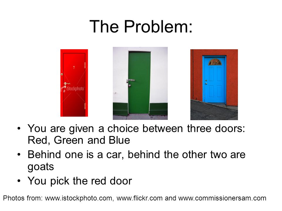 Bayes Rule The Monty Hall Problem Josh Katzenstein Kerry