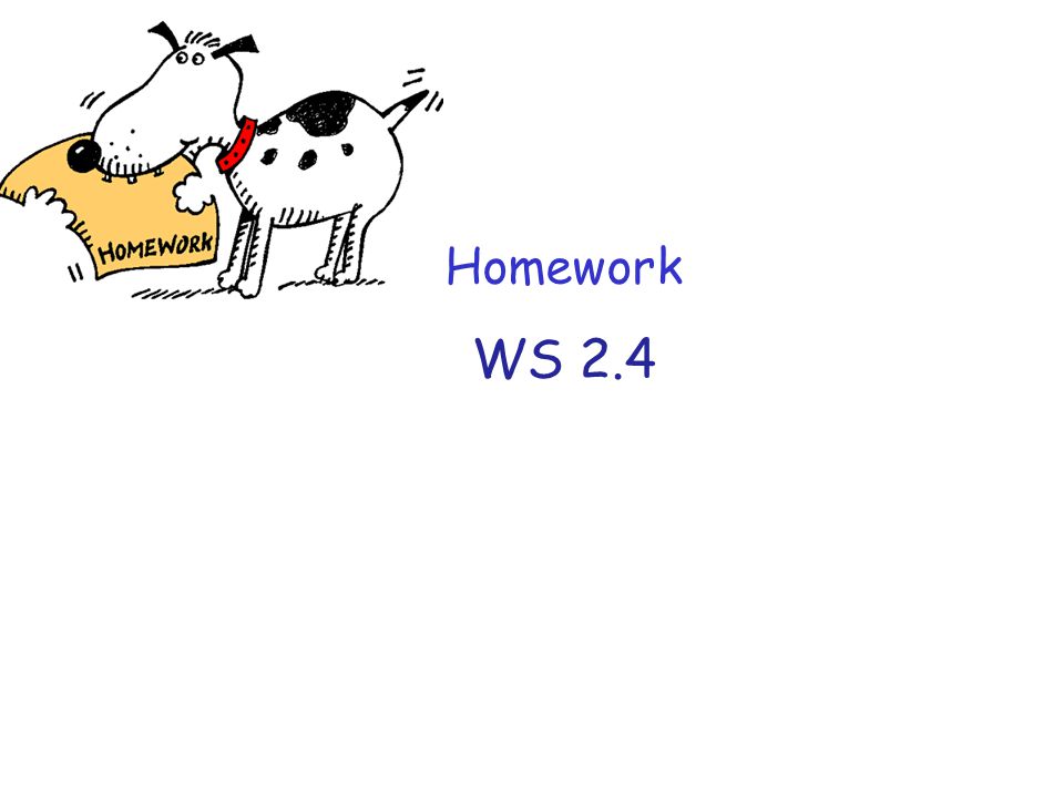Homework WS 2.4