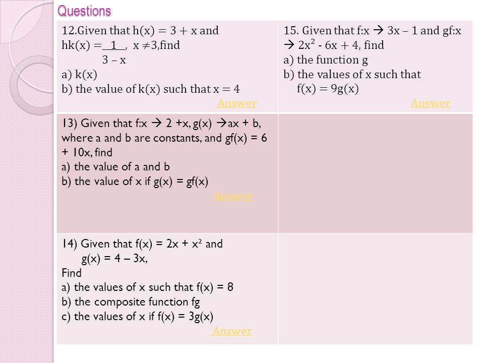 Additional Mathematics Functions Questions 1 Given Function F X Mx 4 X N X N If F 2 10 And F 8 4 Find A The Values Of M And N B The Ppt Download