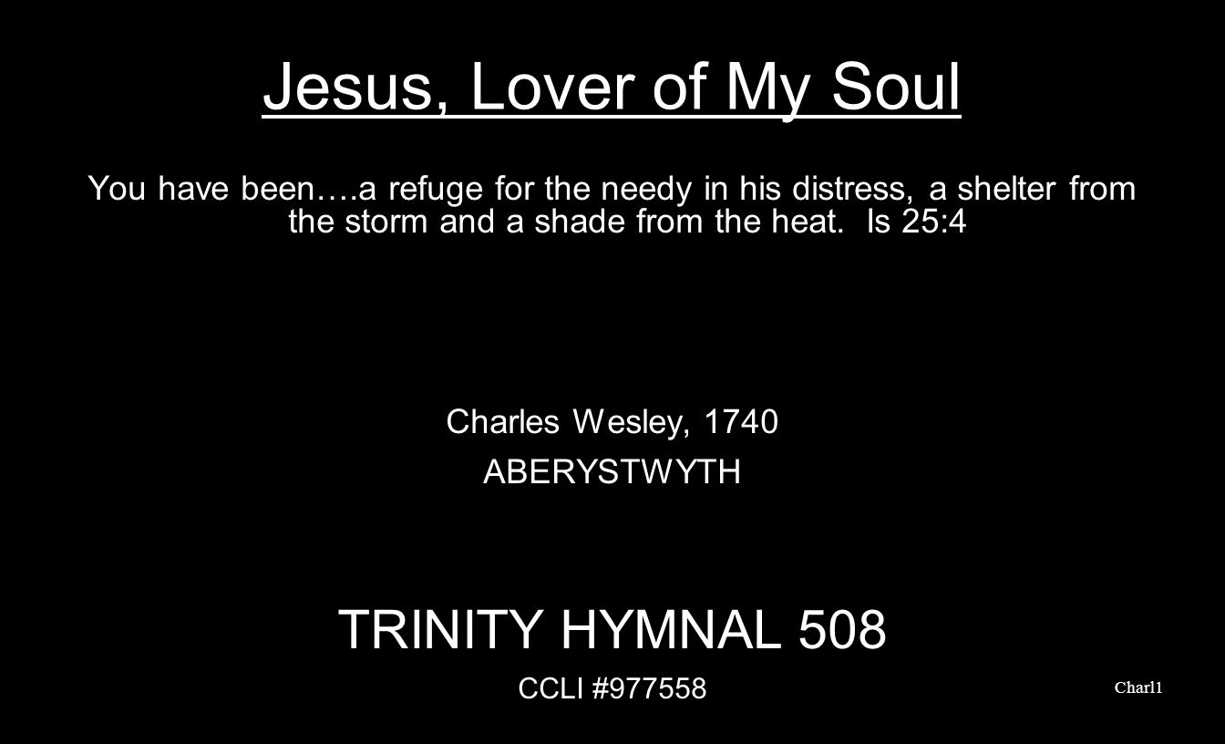 Jesus, Lover of My Soul You have been….a refuge for the needy in his distress, a shelter from the storm and a shade from the heat.