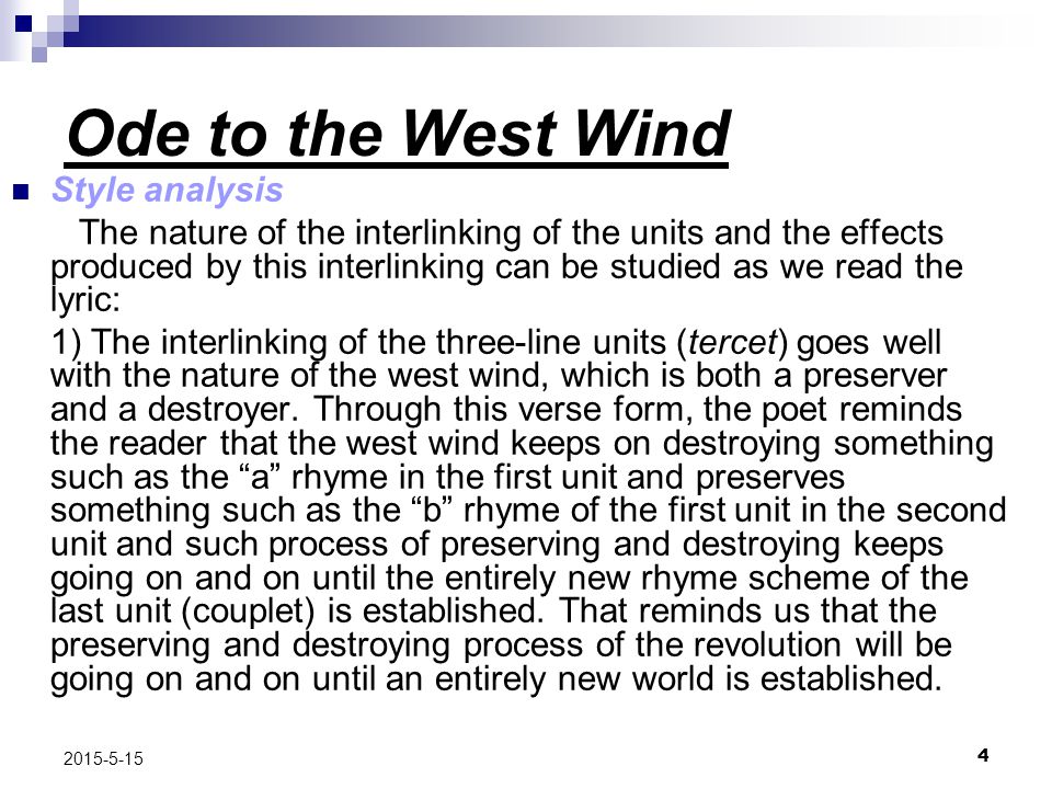 ode to the west wind poem