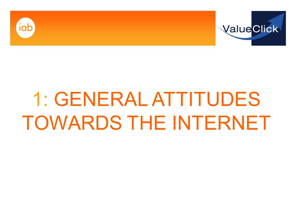 1: GENERAL ATTITUDES TOWARDS THE INTERNET