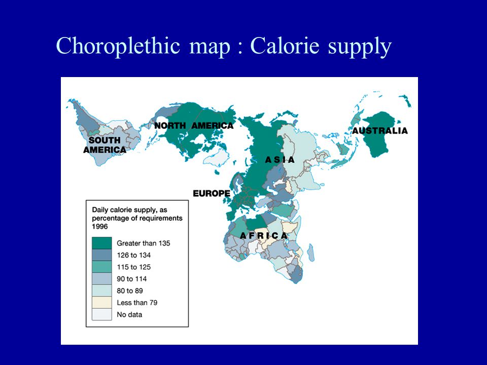 Choroplethic map : Calorie supply