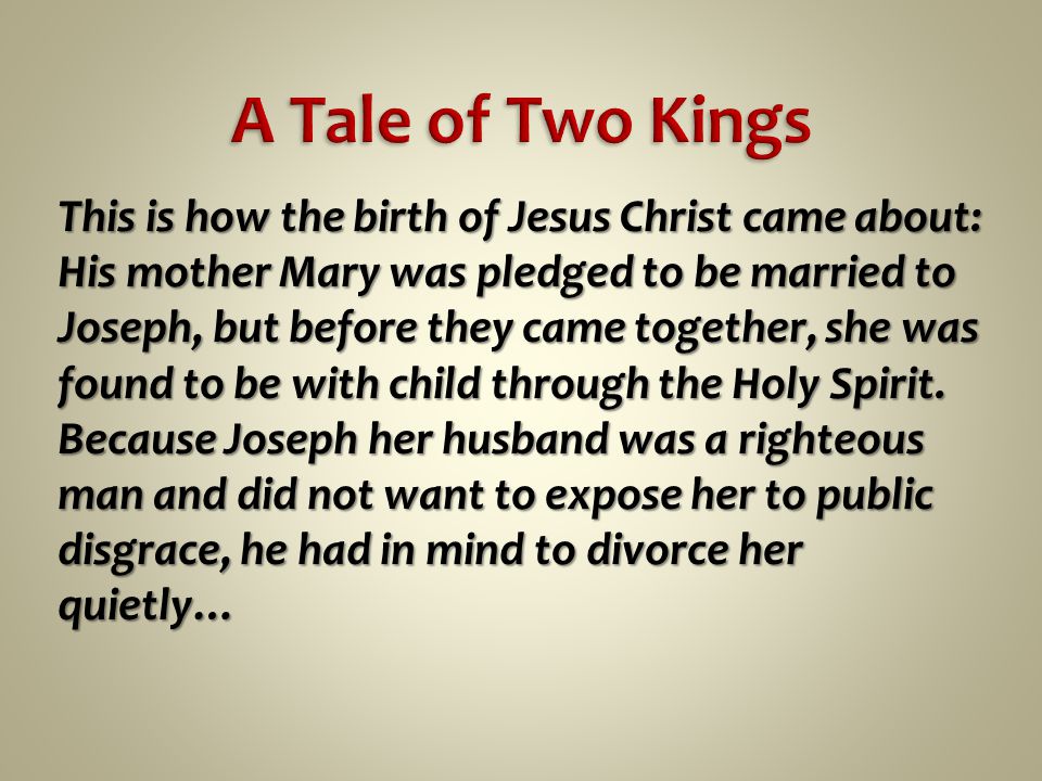 This is how the birth of Jesus Christ came about: His mother Mary was pledged to be married to Joseph, but before they came together, she was found to be with child through the Holy Spirit.