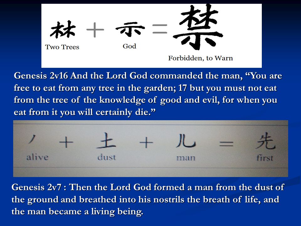 Genesis 2v7 : Then the Lord God formed a man from the dust of the ground and breathed into his nostrils the breath of life, and the man became a living being.