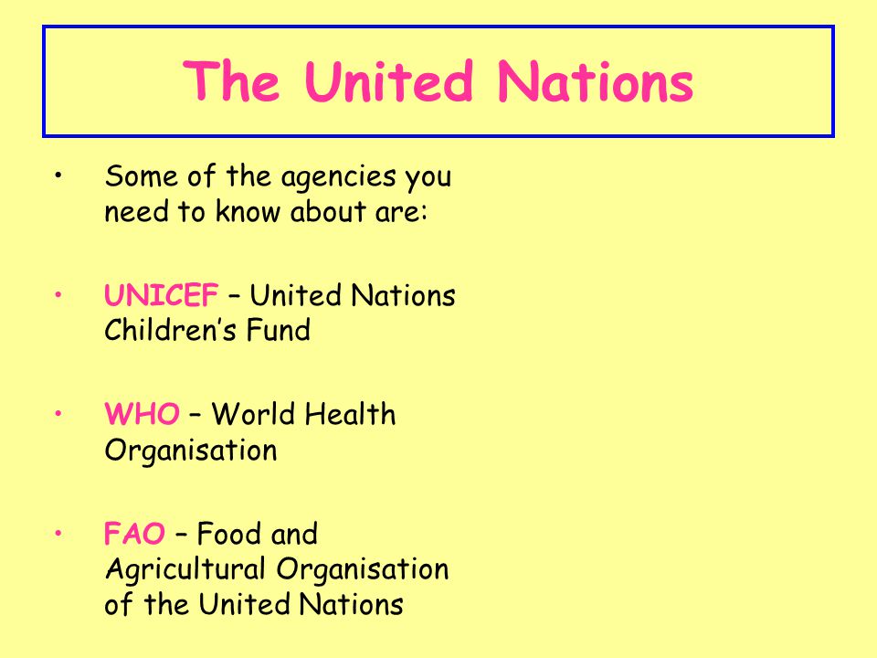 United Nations Mind Map The United Nations. Learning Intentions 1.I Will Gain An Understanding Of  The Purpose Of The United Nations 2.I Will Gain An Understanding Of How  The. - Ppt Download