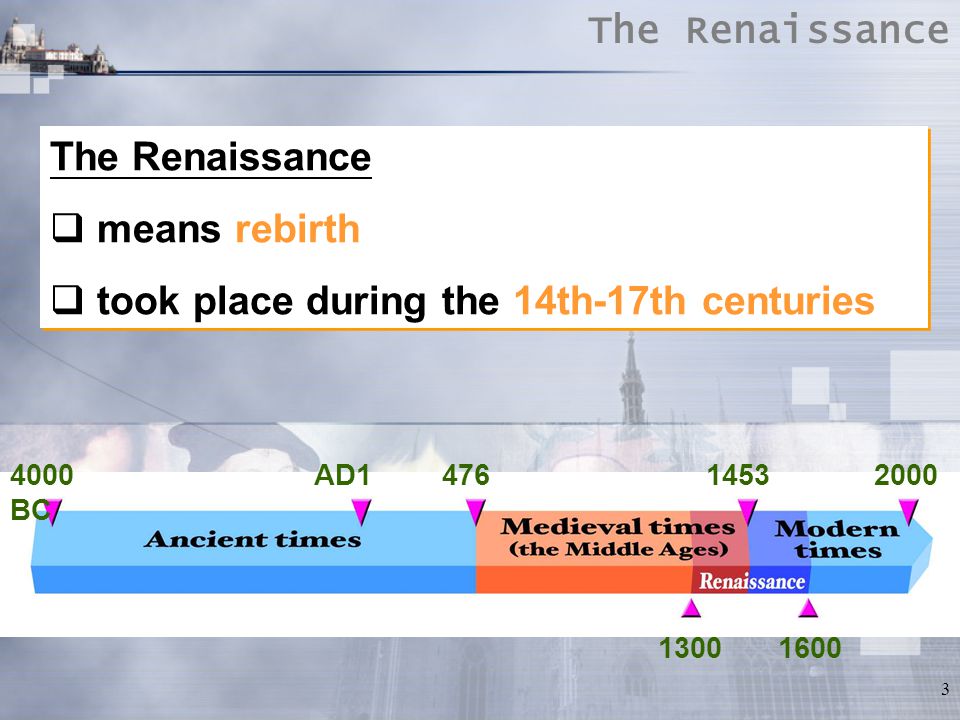 2 After you take a lot at this PowerPoint, pre- read your History Book (The Renaissance Section 26)P.