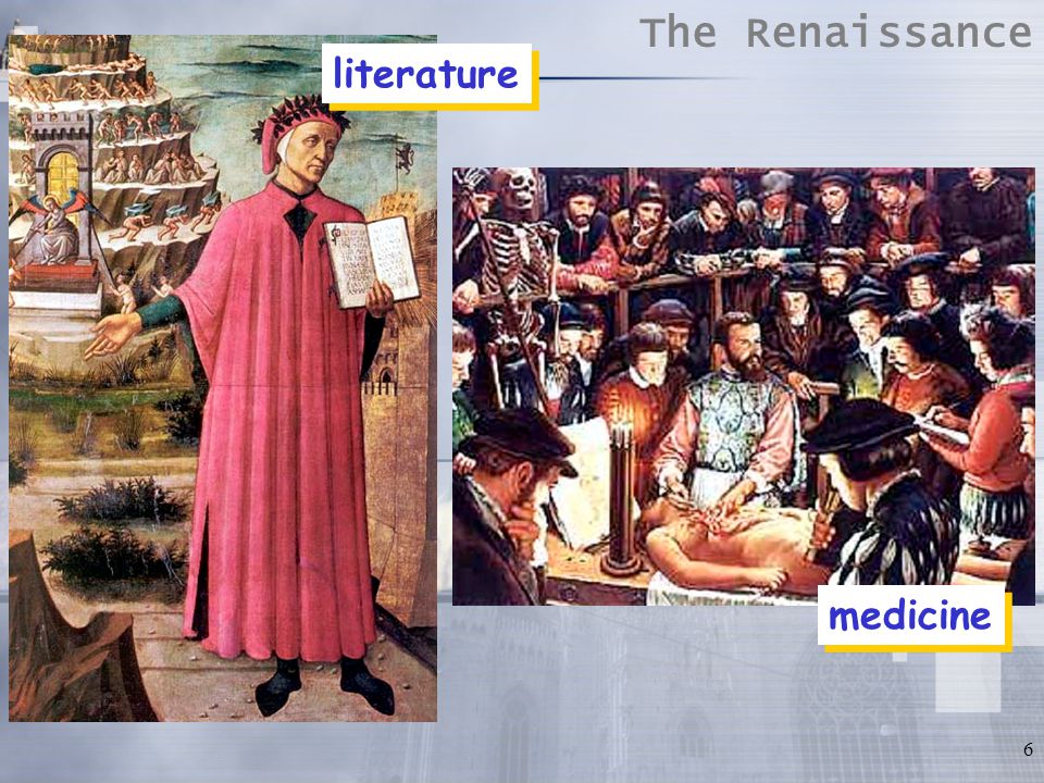 5 arts architecture  great changes in art, literature, science, medicine and architecture The Renaissance