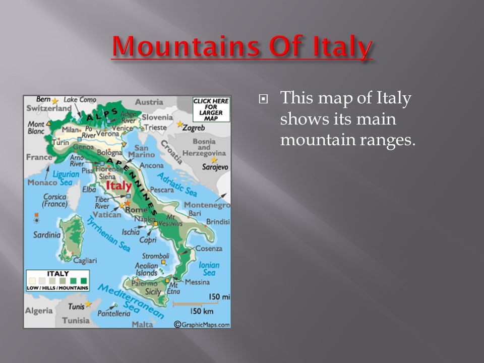 Project On Italy By Caolan This Map Of Italy Shows Its Main