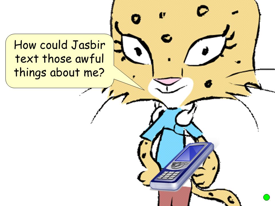 Jun and her friend Jasbir have fallen out. Jasbir has sent Jun a text. How could she