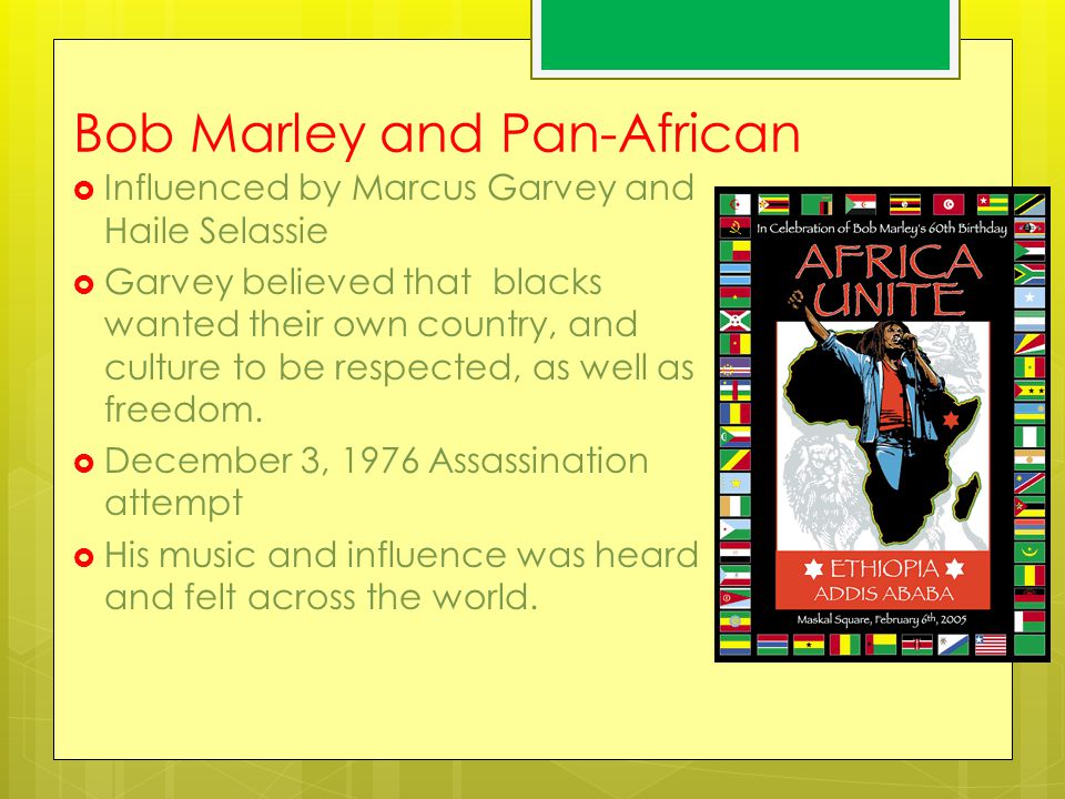 Pan-African Movement Bob Marley's “War” Lyric Analysis. - ppt download