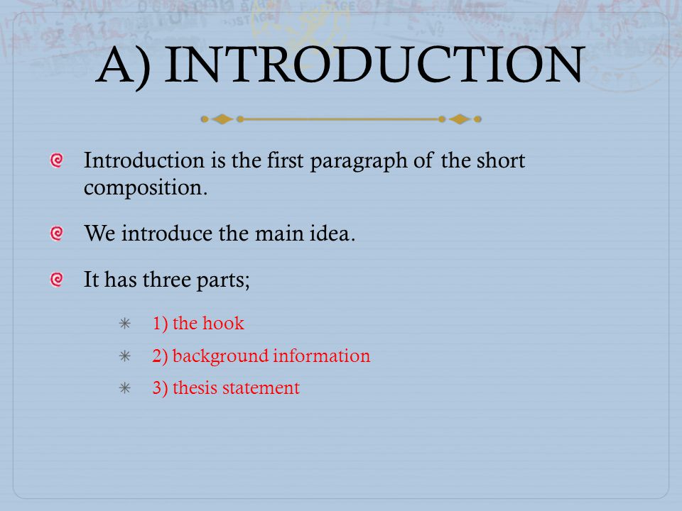parts of an introduction paragraph
