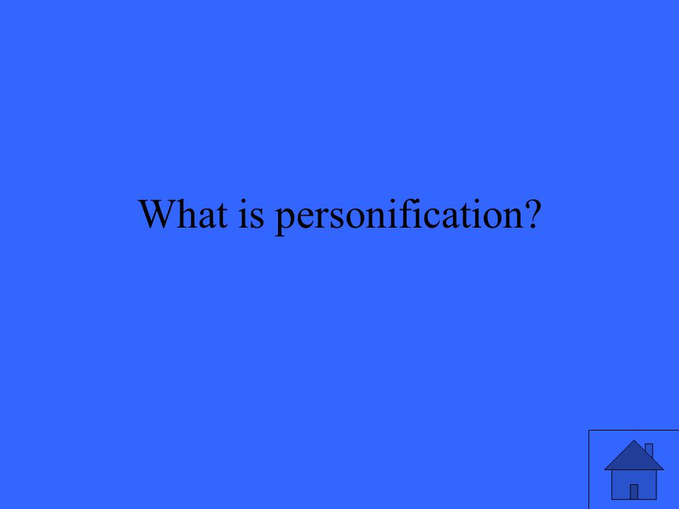 What is personification