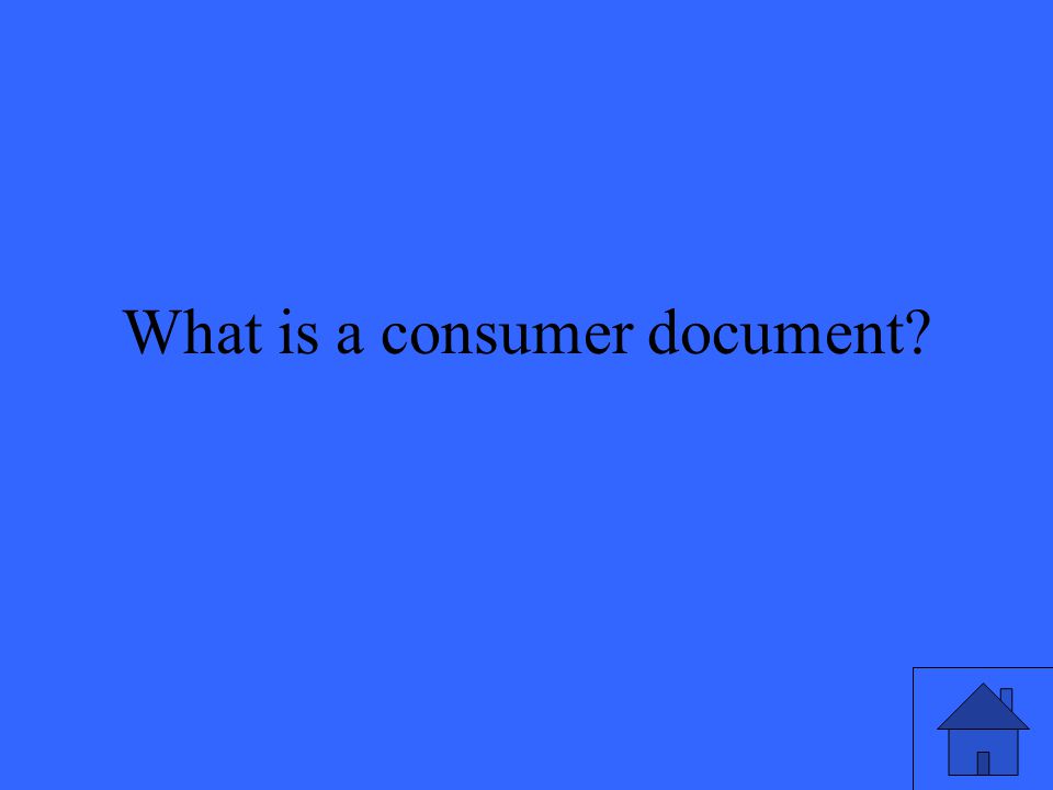 What is a consumer document