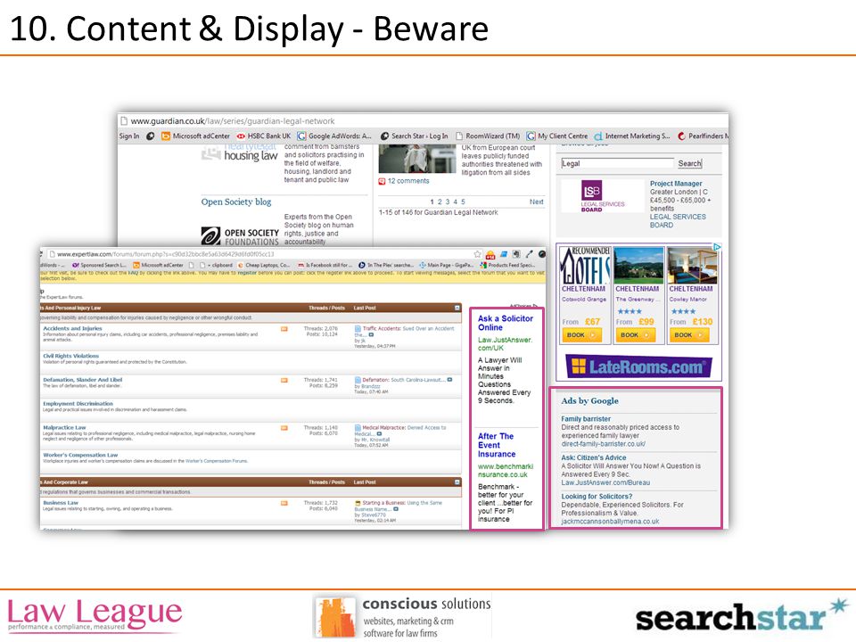 10. Content & Display - Beware