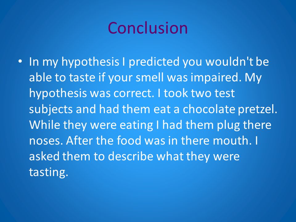 does smell affect taste