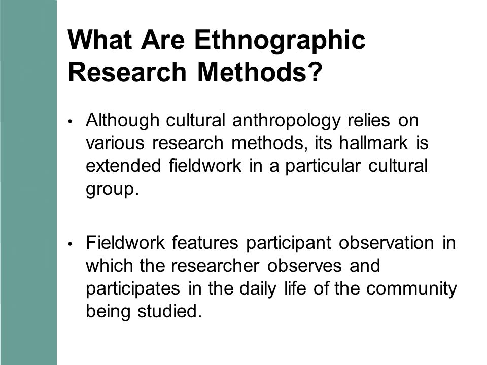 ethnographic fieldwork definition