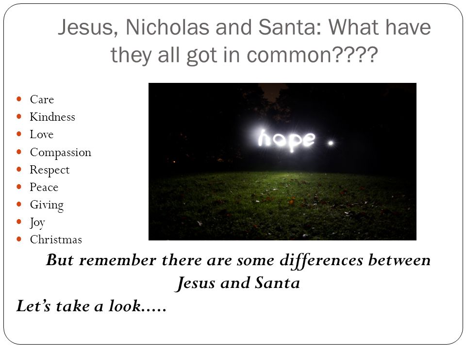 Jesus, Nicholas and Santa: What have they all got in common .
