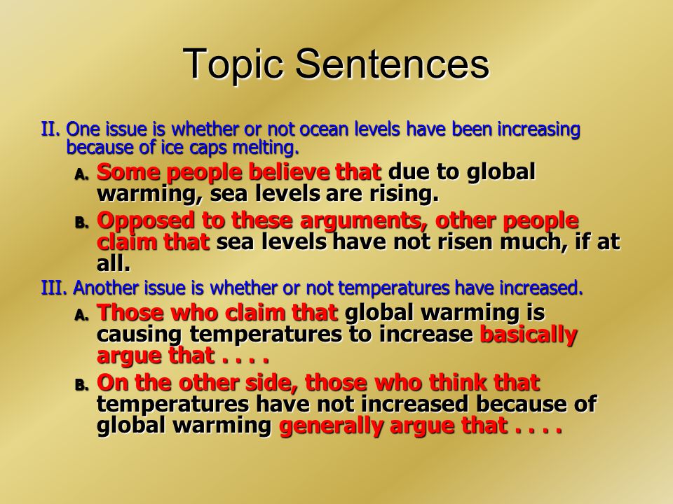 global warming sentence