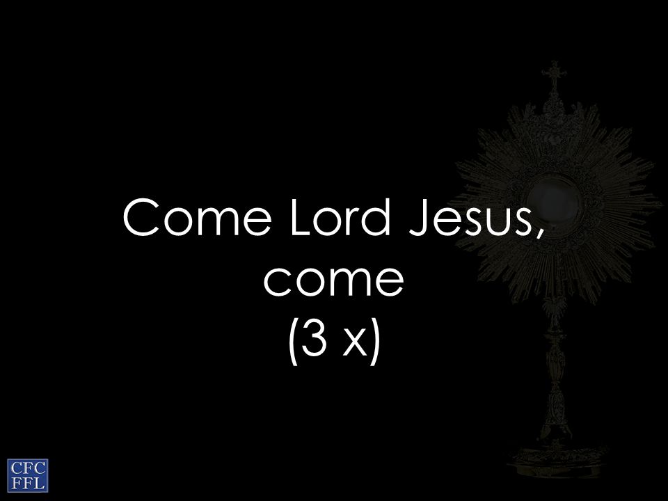 Come Lord Jesus, come (3 x)