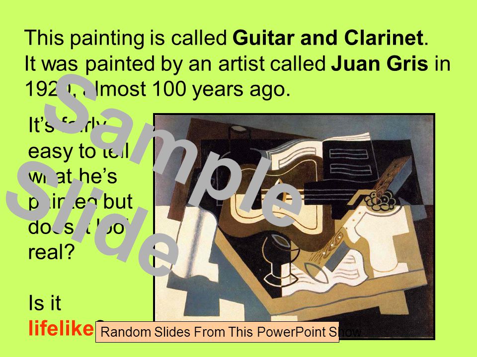 This painting is called Guitar and Clarinet.