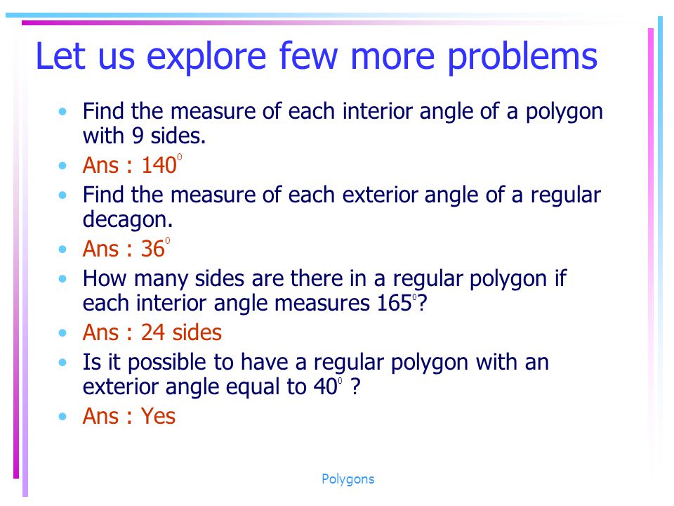 Exterior Angles Of A Polygon Polygons An Exterior Angle Of