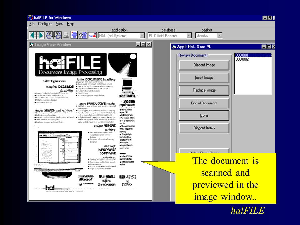 When a document is received via mail of fax, it can also be entered into halFILE CountyCashier.