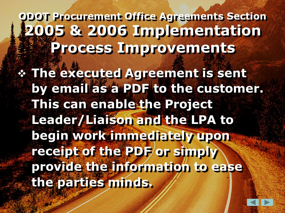  The executed Agreement is sent by  as a PDF to the customer.