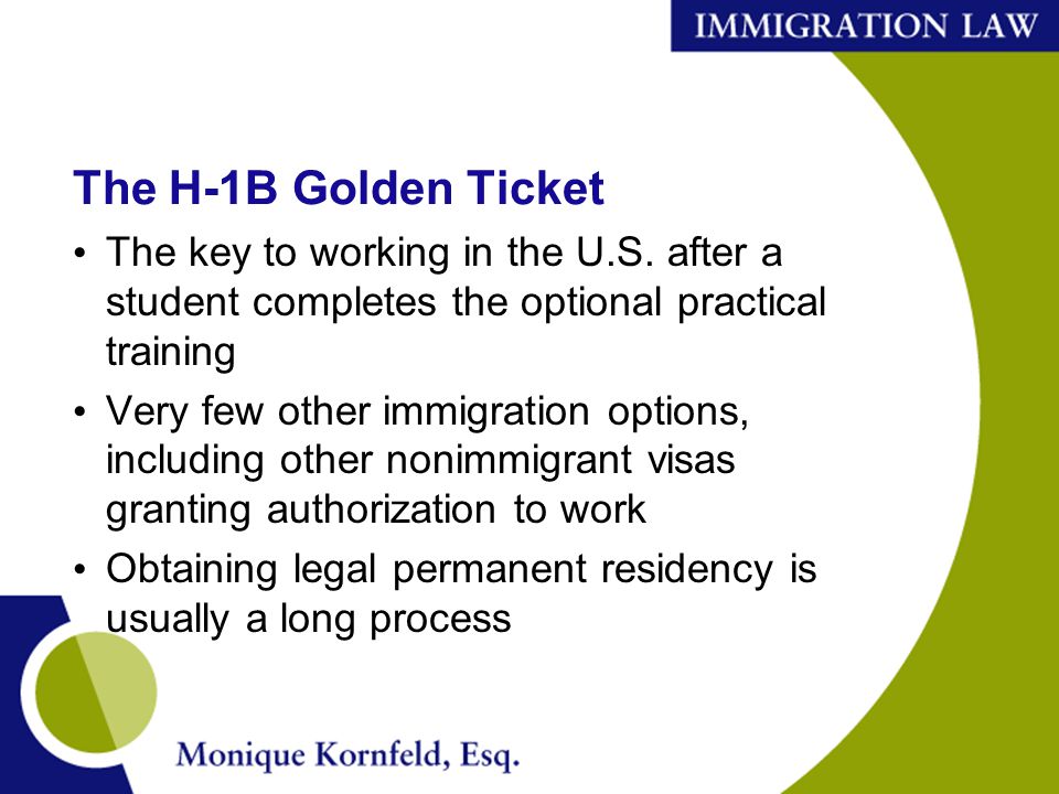 The H-1B Golden Ticket The key to working in the U.S.