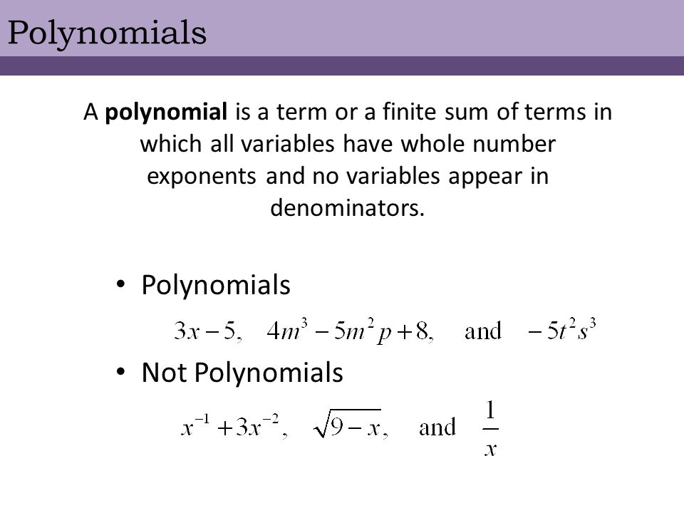 Chapter 5 Polynomials, Polynomial Functions, and Factoring. - ppt download