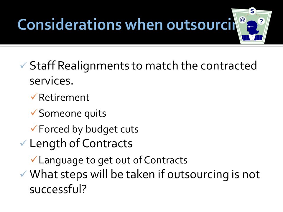Staff Realignments to match the contracted services.