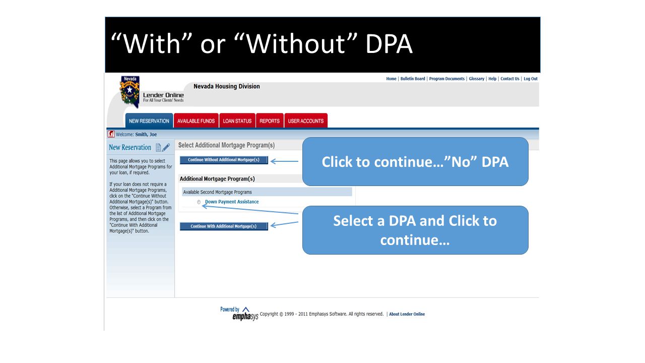 With or Without DPA Click to continue… No DPA Select a DPA and Click to continue…
