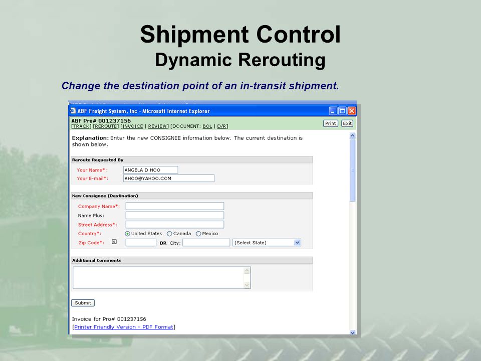 Title Slidetitle Slide Tms Trends Abf Freight System Inc Danny