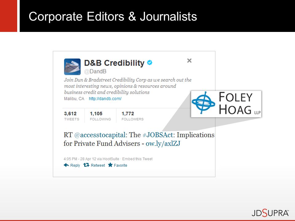 Corporate Editors & Journalists