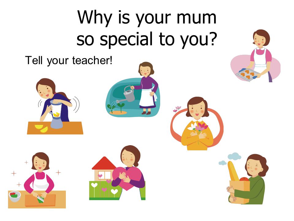 Why is your mum so special to you Tell your teacher!