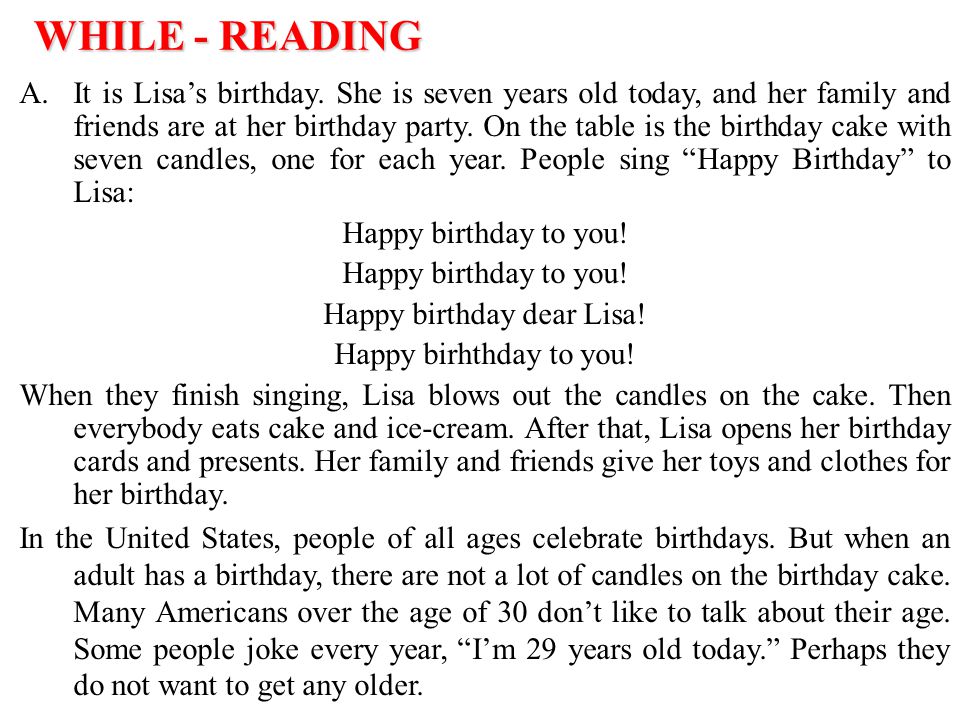 A.It is Lisa’s birthday.