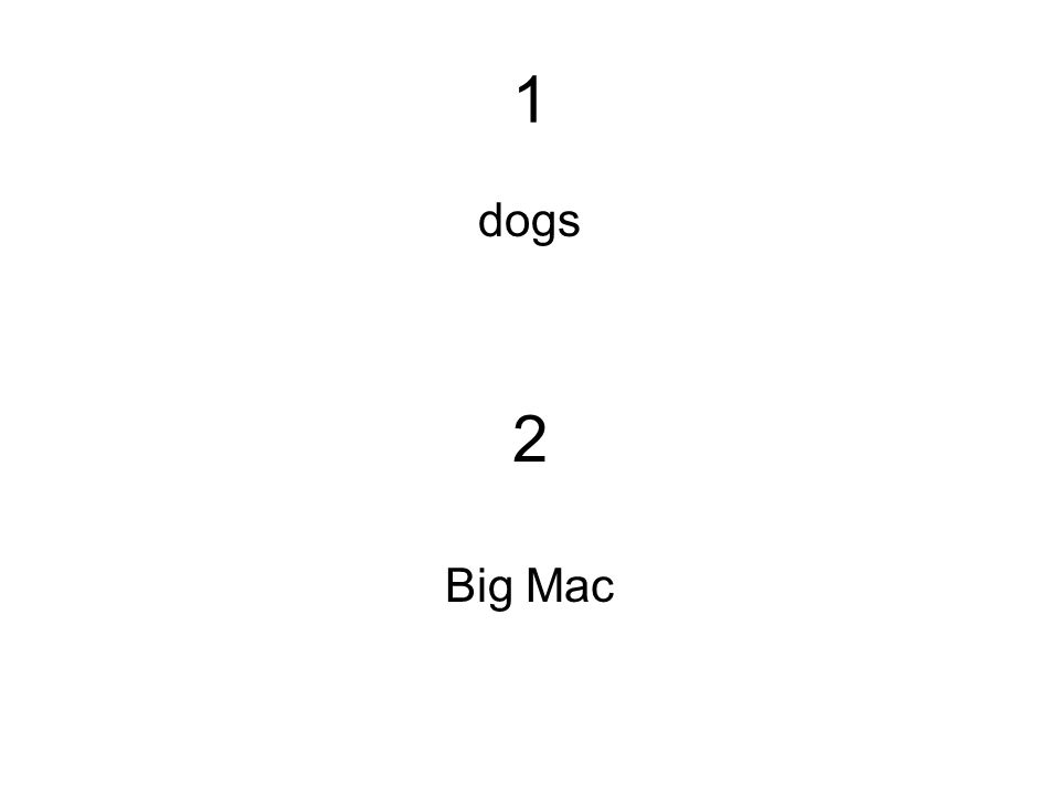 1 dogs 2 Big Mac