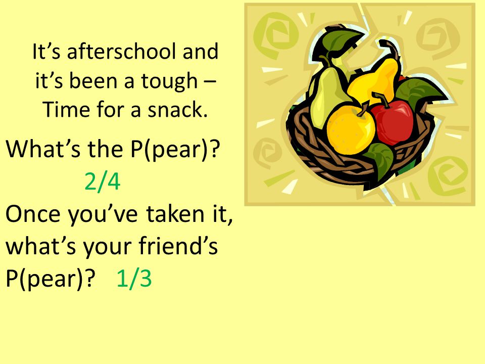 It’s afterschool and it’s been a tough – Time for a snack.