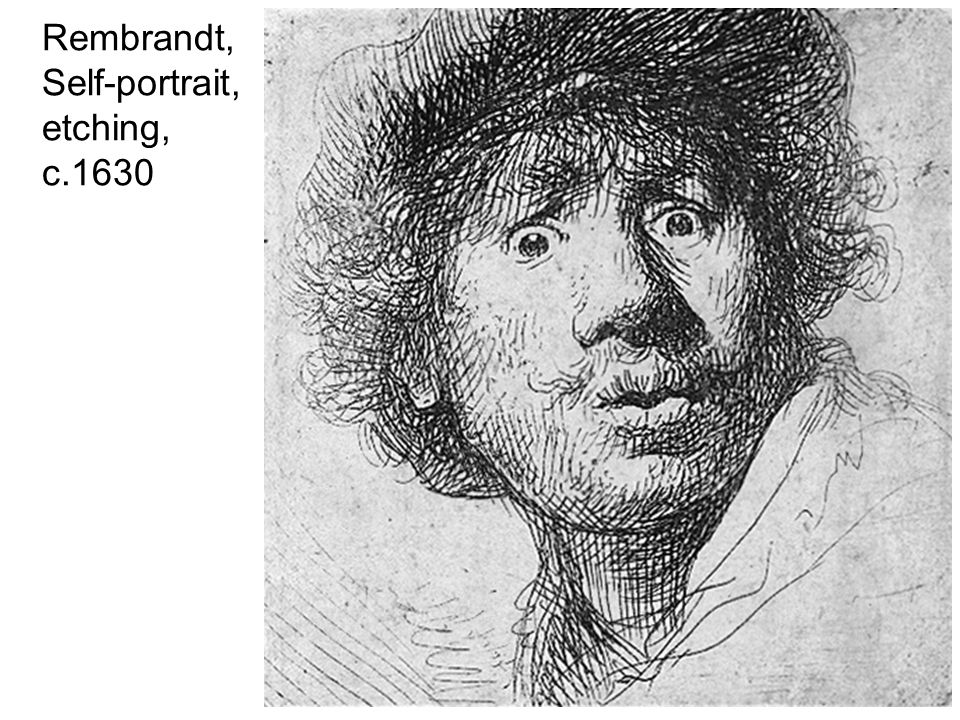 Rembrandt, Self-portrait, etching, c.1630