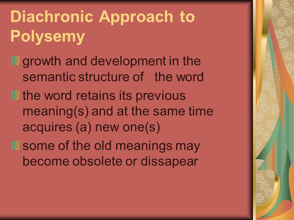Semantic Structure Of The Word And Polysemy Polysemy The Ability Of Words To Have More Than One Meaning Is Described As Polysemy A Word Having Several Ppt Download