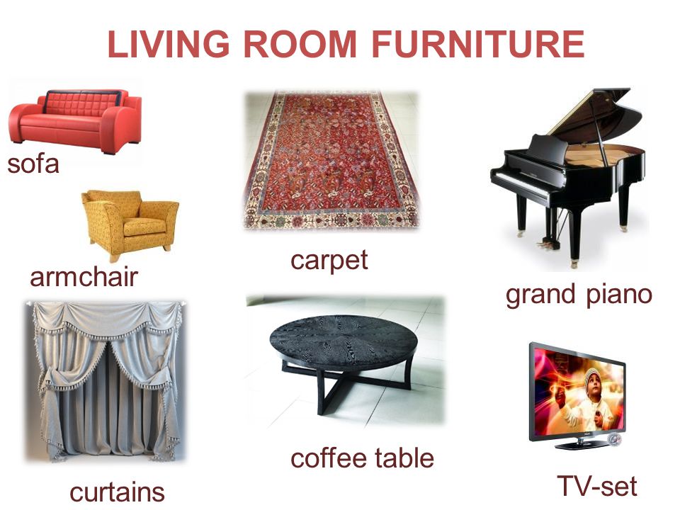 LIVING ROOM FURNITURE carpet grand piano sofa armchair curtains coffee table TV-set