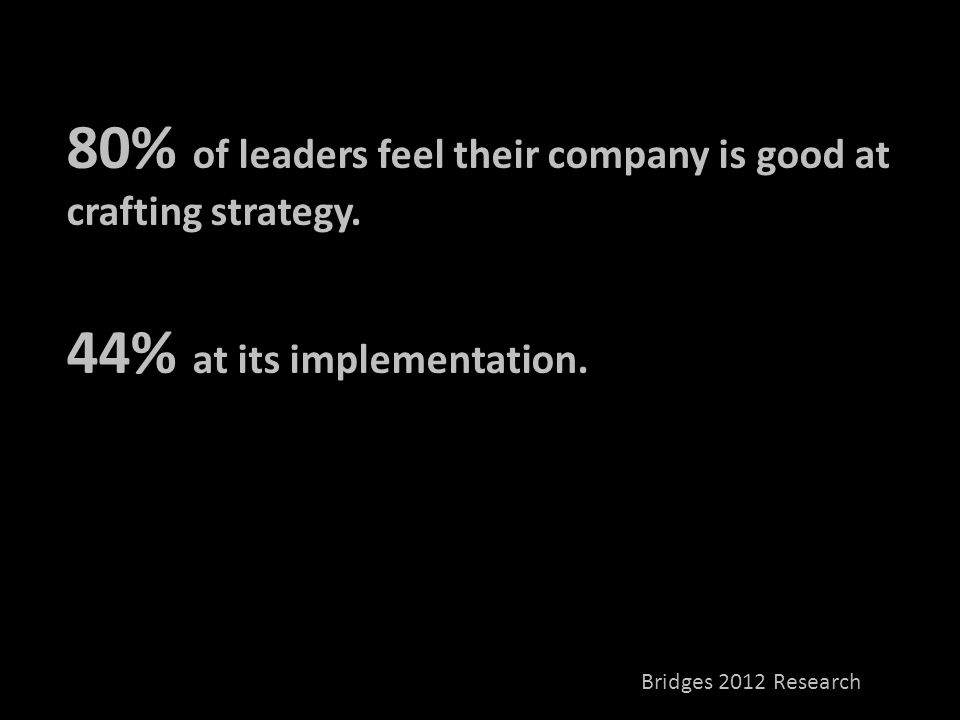 Strategy is about... making the tough choices. Implementation is about… taking the right actions.