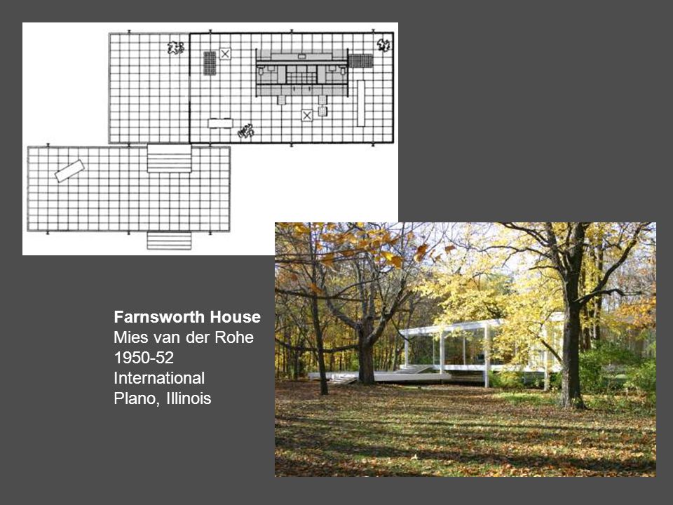 Farnsworth House Mies van der Rohe International Plano, Illinois