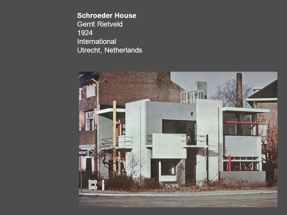 Schroeder House Gerrit Rietveld 1924 International Utrecht, Netherlands