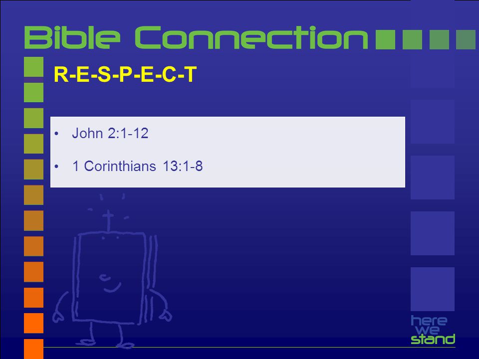 John 2: Corinthians 13:1-8 R-E-S-P-E-C-T