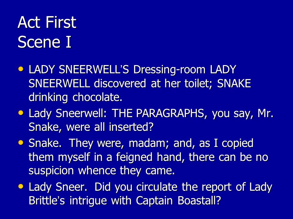 lady sneerwell character analysis